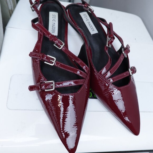 Steve Madden Women's Peony Strappy Pointed Toe Slingback Flats - Picture 3 of 7